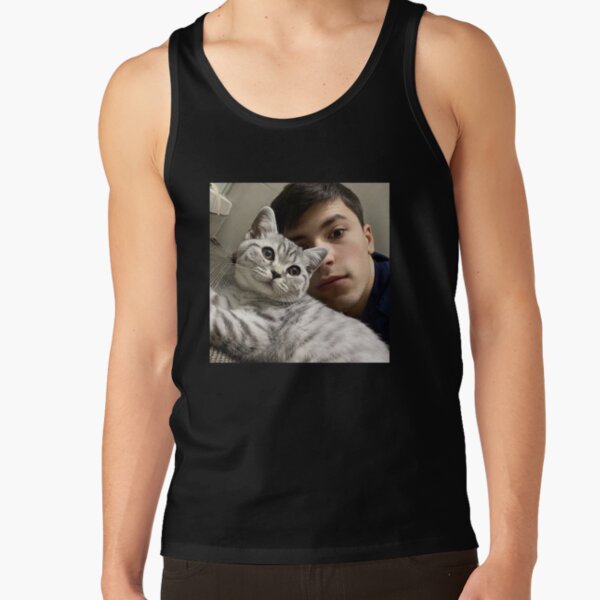 GeorgeNotFound with his cat Tank Top RB0906 product Offical GeorgeNotFound Merch