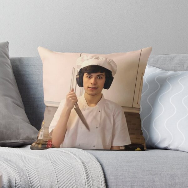 GeorgeNotFound holding knife Throw Pillow RB0906 product Offical GeorgeNotFound Merch