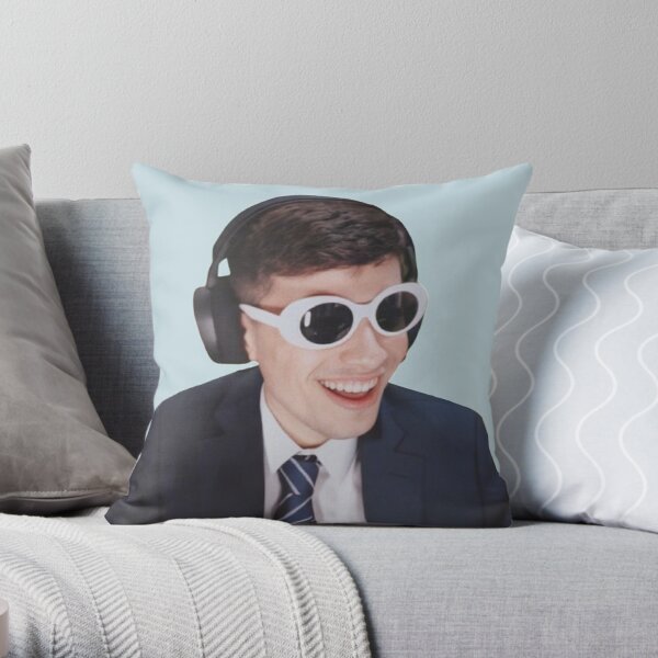 GeorgeNotFound in Goggles  Throw Pillow RB0906 product Offical GeorgeNotFound Merch